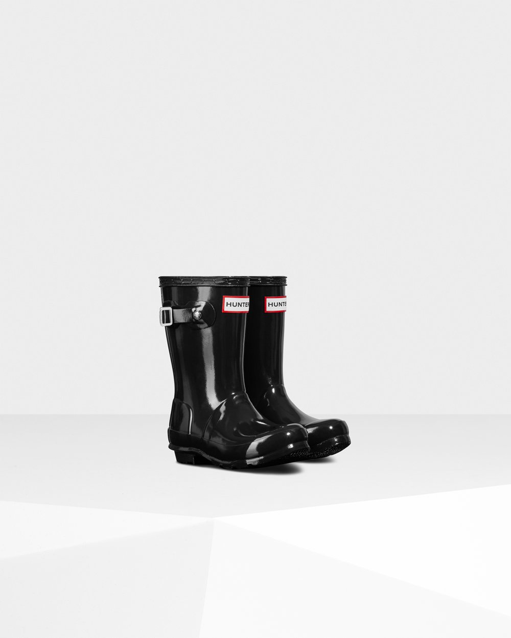 Kids Hunter Original Little Gloss | Rain Boots Black | NZ-24319-GAYW